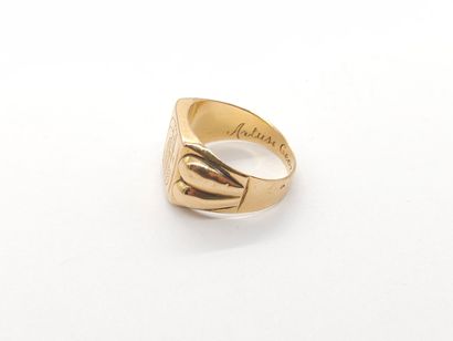 CHEVALIERE in 750° yellow gold 
Weight: 8.05...