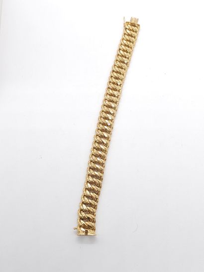 BRACELET in yellow gold 750° American stitch...