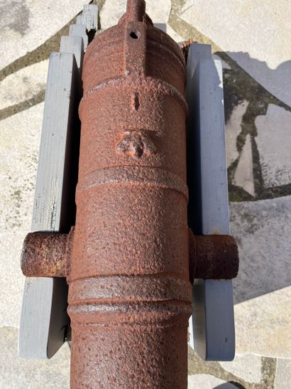 Dans le jardin
Un canon en métal à fût en...