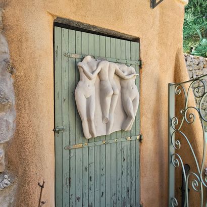 ENSEMBLE DE STATUES en pierre reconstituée...
