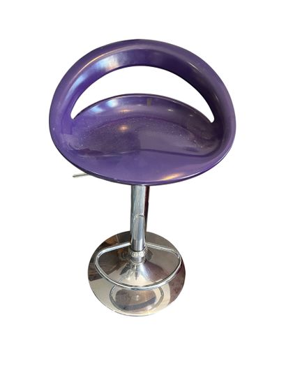 PAIRE DE TABOURETS de bar piétement 