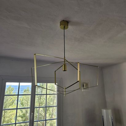 ENSEMBLE DE DEUX LUMINAIRES ET UNE APPLIQUE...