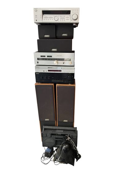 CHAINE HIFI comprenant :
Ampli Kenwood
Tuner...