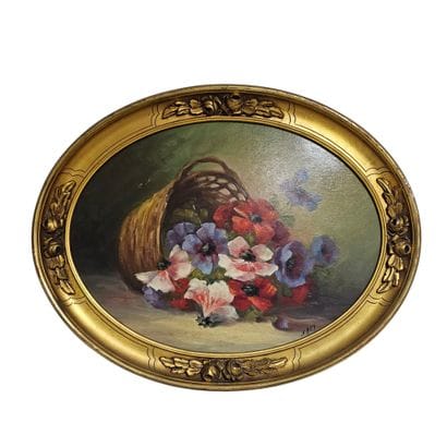 FREY XXème siècle
Panier de fleurs
Huile...