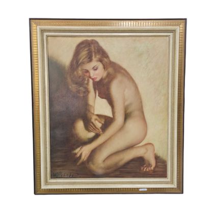 Walter PRESCHER VAN ED 
Nue féminin
Huile...