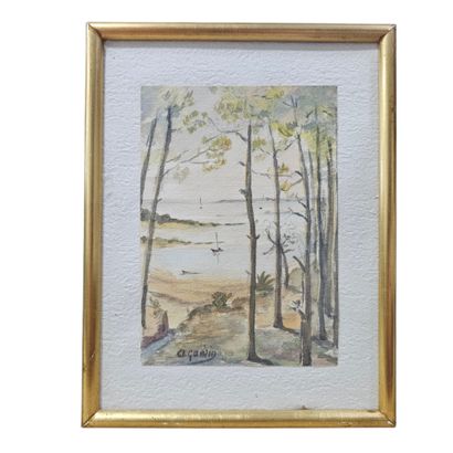 O . GUERIN (XXème siècle)
Aquarelle sur papier,signée...
