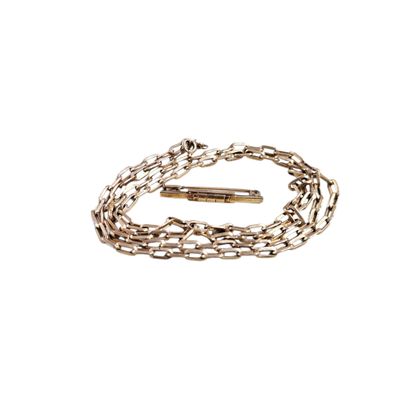CHAINE en métal doré, maille Forçat 

On...