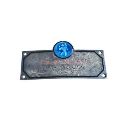 PLAQUE votive émaillée figurant 