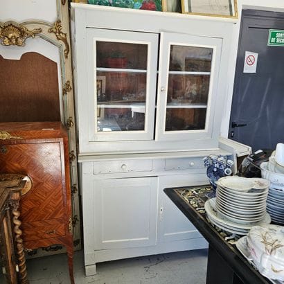 BUFFET DEUX CORPS rechampi gris et blanc...