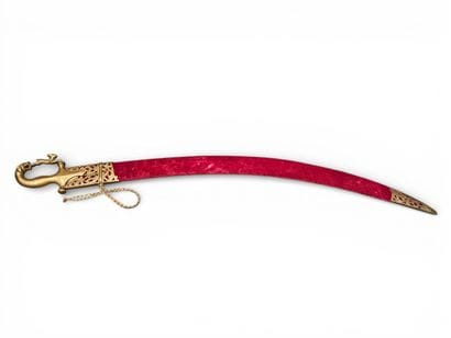 TRAVAIL INDIEN XXème siècle
Kirpan d'apparat,...