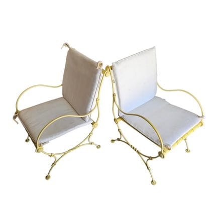 TRAVAIL XXème siècle 
Paire de fauteuils...