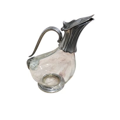 CARAFE à décanter en verre soufflé, col et...