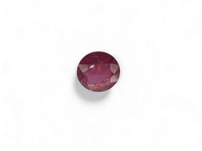 RUBIS pinkish red de forme ronde, 	Tanzanie,1.70...