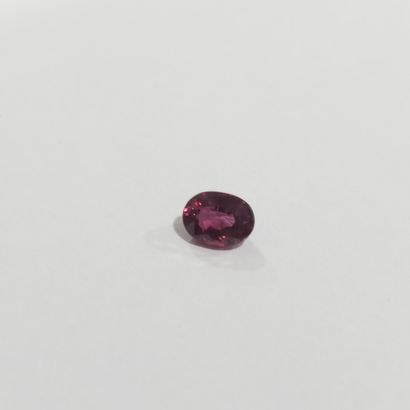 GRENAT pinkish purple rhodolite ovale, 	Madagascar	,...