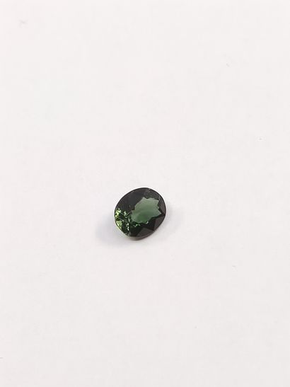 TOURMALINE verte VVS	 ovale, Mozambique	,...