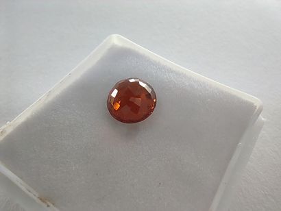GRENAT orange spessartite Namibie rond 
Dim...