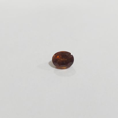 GRENAT orange hessonite , ovale , Ceylan...