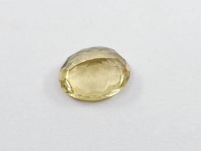 CITRINE yellow VS , ovale , Brésil , 4,93...