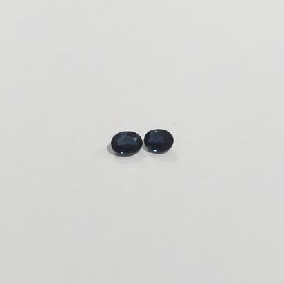 SAPHIR x2 Natural blue VS , ovale , Africa...