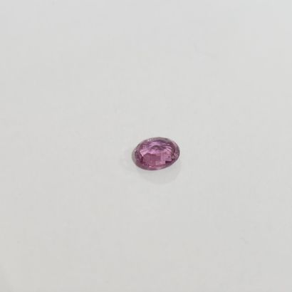 GRENAT pinkish purple Malaya , ovale , Tanzanie...