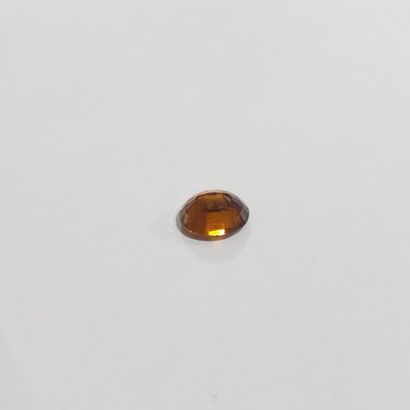 GRENAT orange hessonite , ovale , Ceylan...