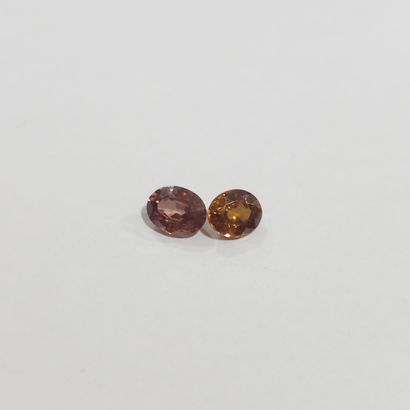 ZIRCON imperial pink et yellow VS Nbr 2 Tanzanie...