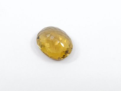 CITRINE yellow VVS , ovale , Brésil , 8,42...