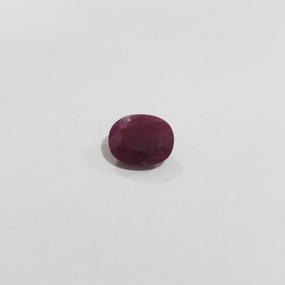 RUBIS blood red , ovale , Tanzanie , 6,73...