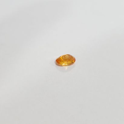 GRENAT reddish orange spessartite , ovale...