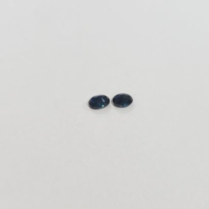 SAPHIR x2 Natural blue VS , ovale , Africa...