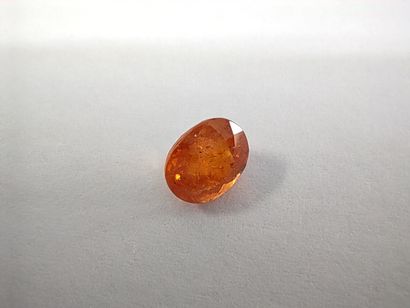 GRENAT orange spessartite ovale, 	Namibie,...