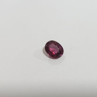 GRENAT pinkish purple rhodolite VS , ovale...