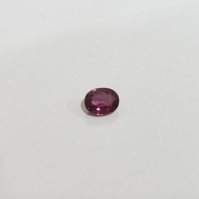 GRENAT purplish pink rhodolite VVS , ovale...