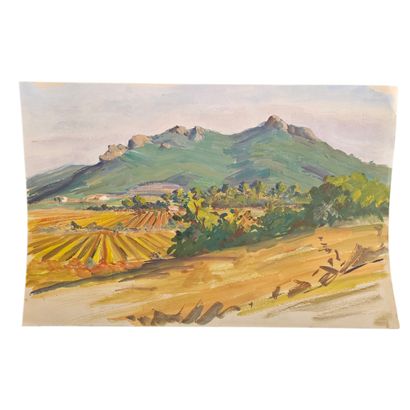 DENISE LEBAUD (XX)
Reunion de trois gouaches...