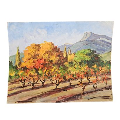 DENISE LEBAUD (XX)
Reunion de trois gouaches...