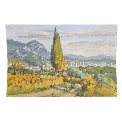 DENISE LEBAUD (XX)
Reunion de trois gouaches...
