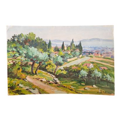DENISE LEBAUD (XX)
Reunion de trois gouaches...
