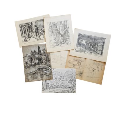 DENISE LEBAUD (XX)
Reunion important de dessins...