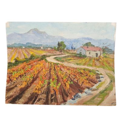 DENISE LEBAUD (XX)
Reunion de trois gouaches...