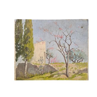 Attribué DENISE LEBAUD (XX)
Deux huiles sur...
