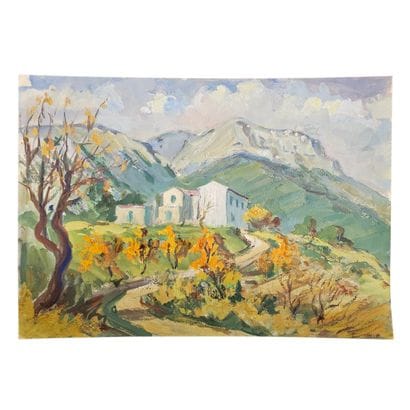 DENISE LEBAUD (XX)
Reunion de trois gouaches...
