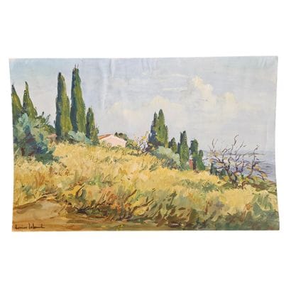 DENISE LEBAUD (XX)
Reunion de trois gouaches...