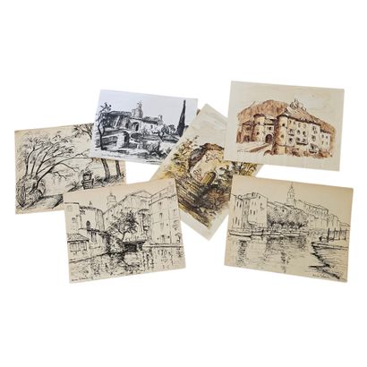 DENISE LEBAUD (XX)
Reunion de treize dessins...