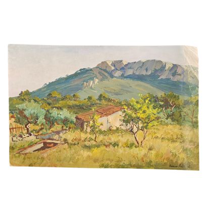 DENISE LEBAUD (XX)
Reunion de trois gouaches...
