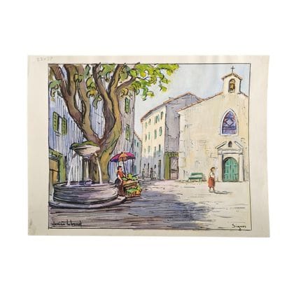 DENISE LEBAUD (XX)
Reunion de deux gouaches...