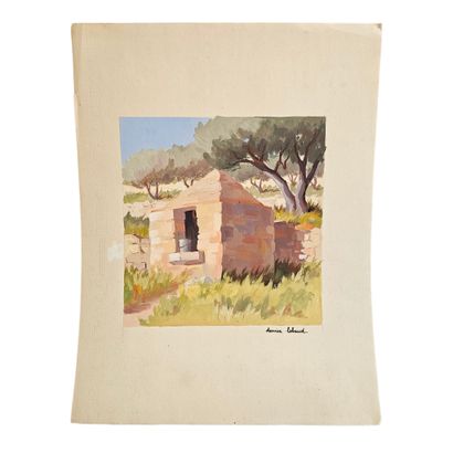 DENISE LEBAUD (XX)
Reunion de quatre gouaches...