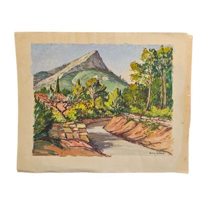DENISE LEBAUD (XX)
Gouche sur papier ,signée...