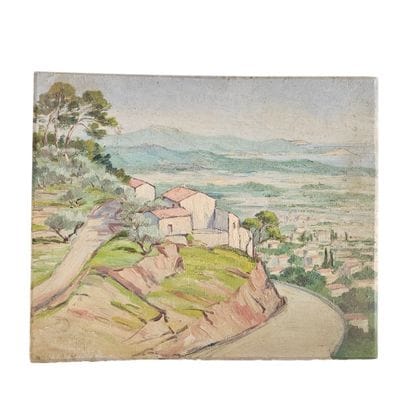 Attribué DENISE LEBAUD (XX)
Deux huiles sur...