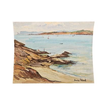 DENISE LEBAUD (XX)
Reunion de trois gouaches...