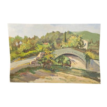 DENISE LEBAUD (XX)
Reunion de trois gouaches...